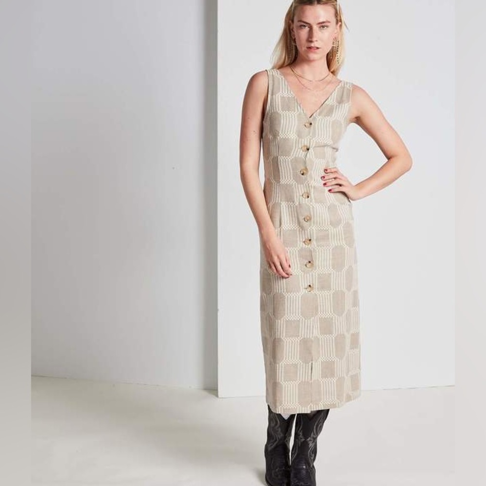 Paloma Wool Button Midi Dress